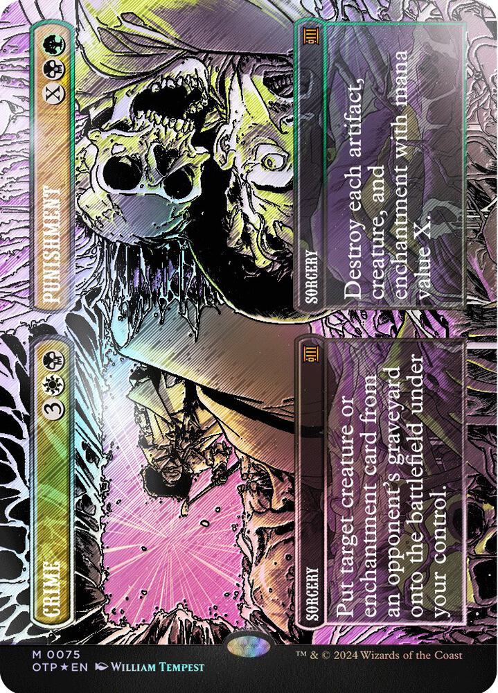 Crime Punishment 75/65 (Outlaws of Thunder Junction: Breaking News)  - Showcase Textured Foil | Good Games Morley