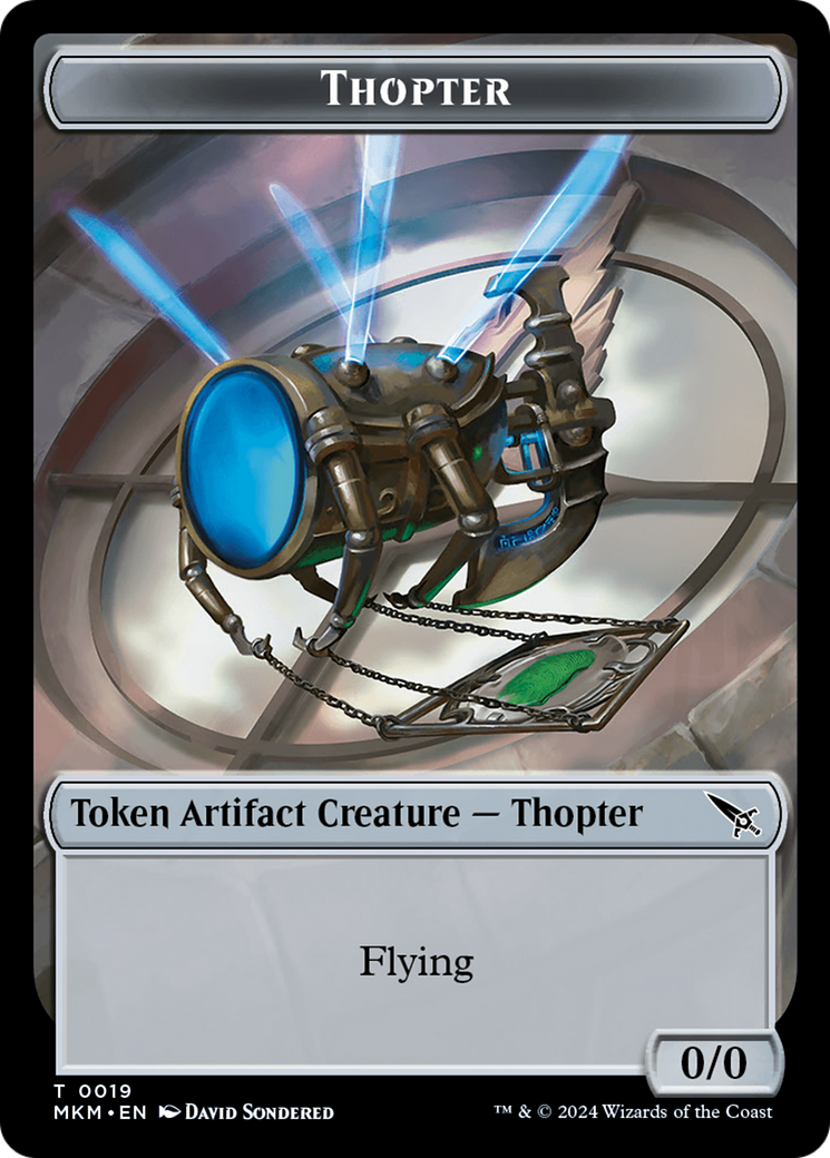 Detective // Thopter (0019) Double-Sided Token [Murders at Karlov Manor Tokens] | Good Games Morley