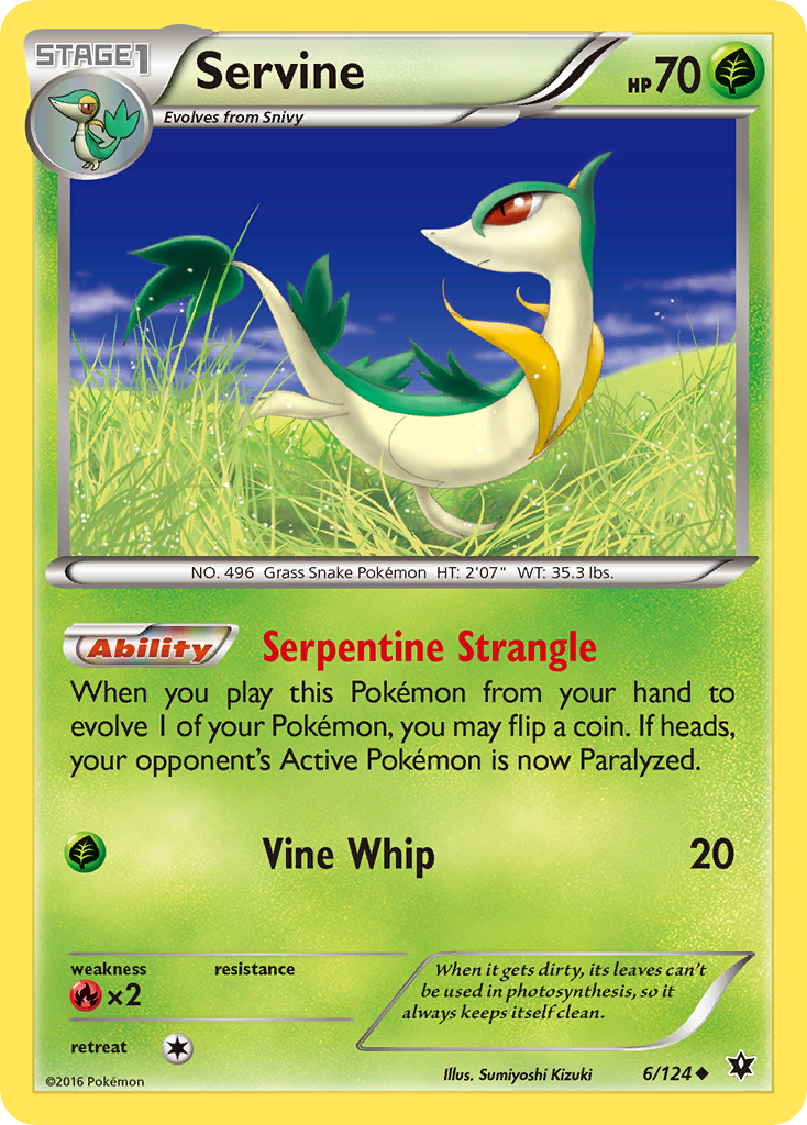 Servine (6/124) [XY: Fates Collide] | Good Games Morley