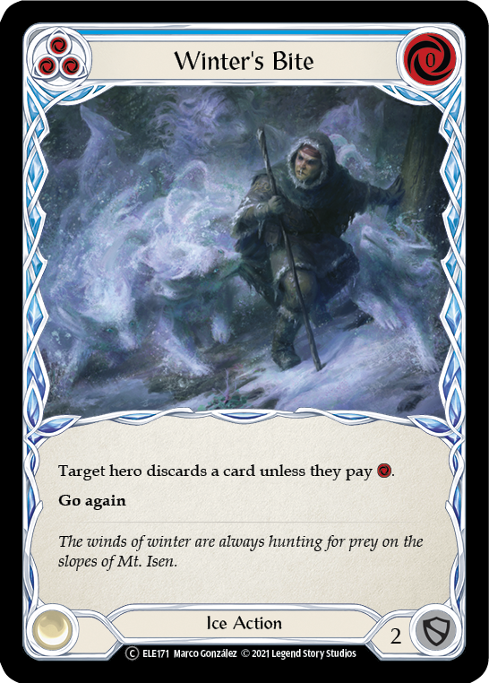 Winter's Bite (Blue) [U-ELE171] (Tales of Aria Unlimited)  Unlimited Rainbow Foil | Good Games Morley
