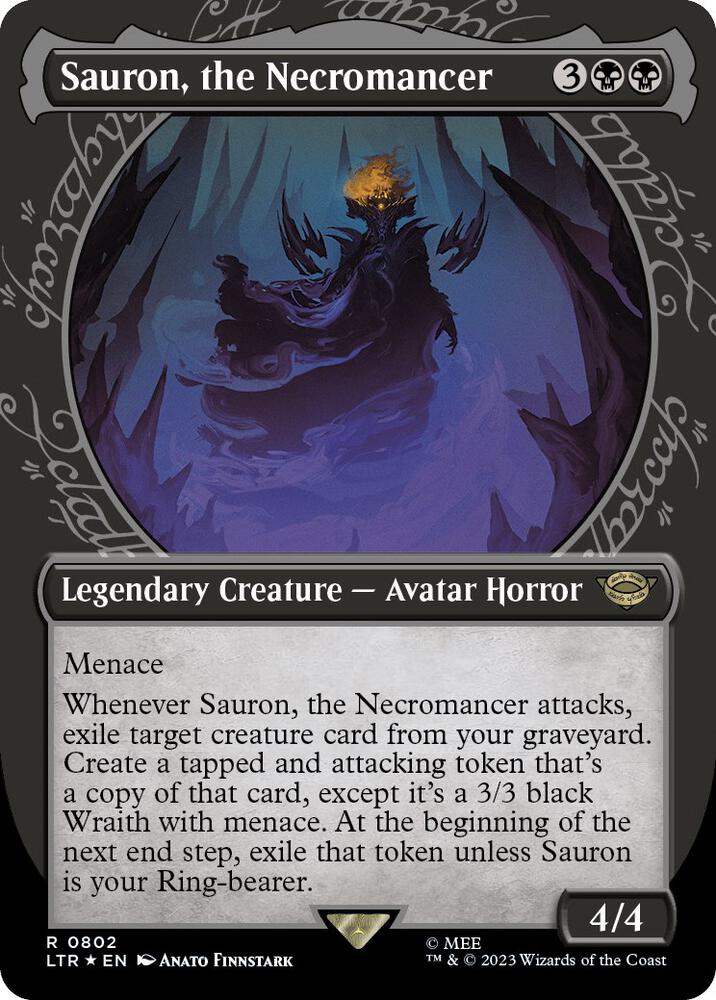 Sauron, the Necromancer 802 (Universes Beyond: The Lord of the Rings: Tales of Middle-earth)  - Showcase Surge Foil | Good Games Morley