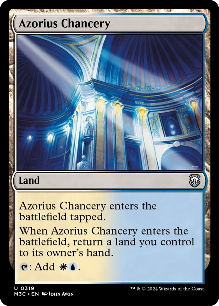 Azorius Chancery (Ripple Foil) [Modern Horizons 3 Commander] | Good Games Morley