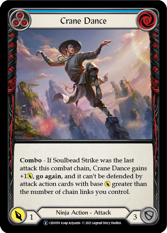 Crane Dance (Blue) [U-CRU059] (Crucible of War Unlimited)  Unlimited Rainbow Foil | Good Games Morley