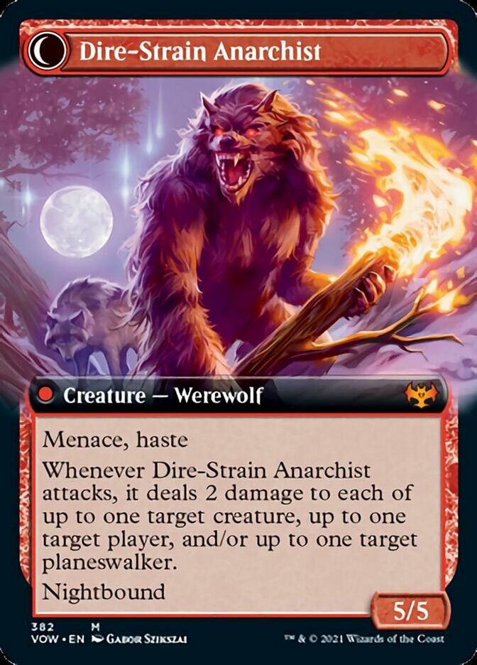 Volatile Arsonist // Dire-Strain Anarchist (Extended Art) [Innistrad: Crimson Vow] | Good Games Morley