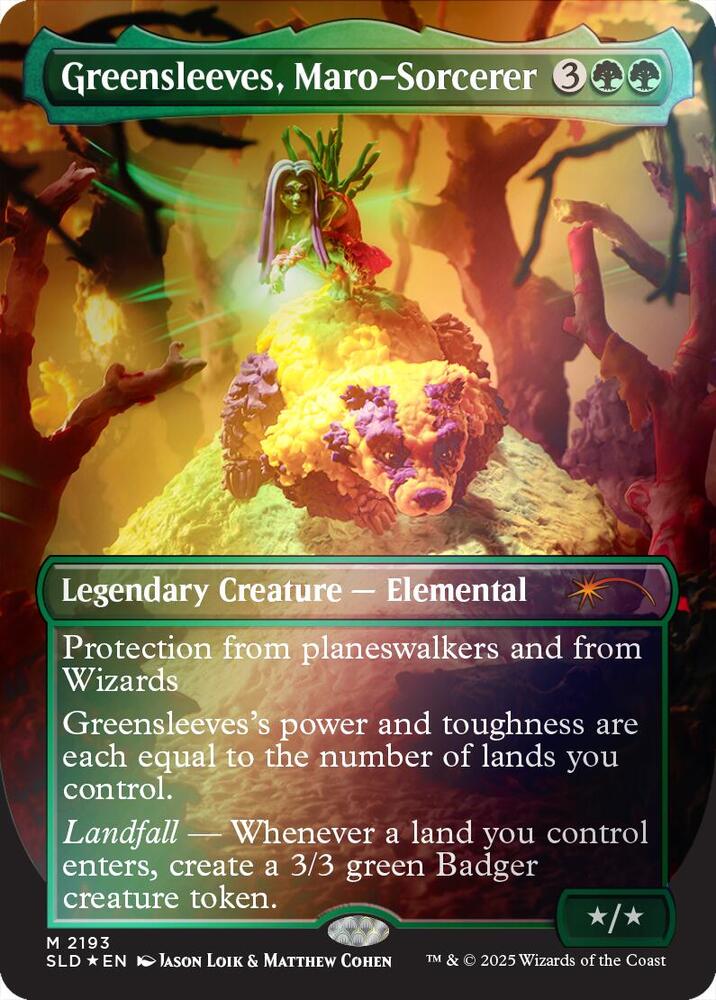 Greensleeves, Maro-Sorcerer 2193 (Secret Lair Drop Series)  - Borderless Rainbow Foil | Good Games Morley