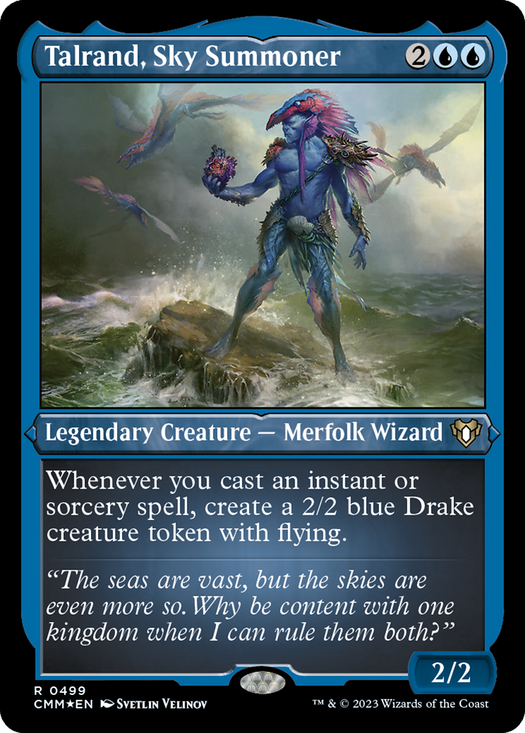 Talrand, Sky Summoner (Foil Etched) [Commander Masters] | Good Games Morley