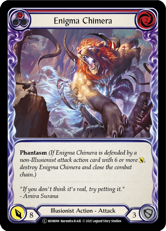 Enigma Chimera (Red) [U-MON098-RF] (Monarch Unlimited)  Unlimited Rainbow Foil | Good Games Morley