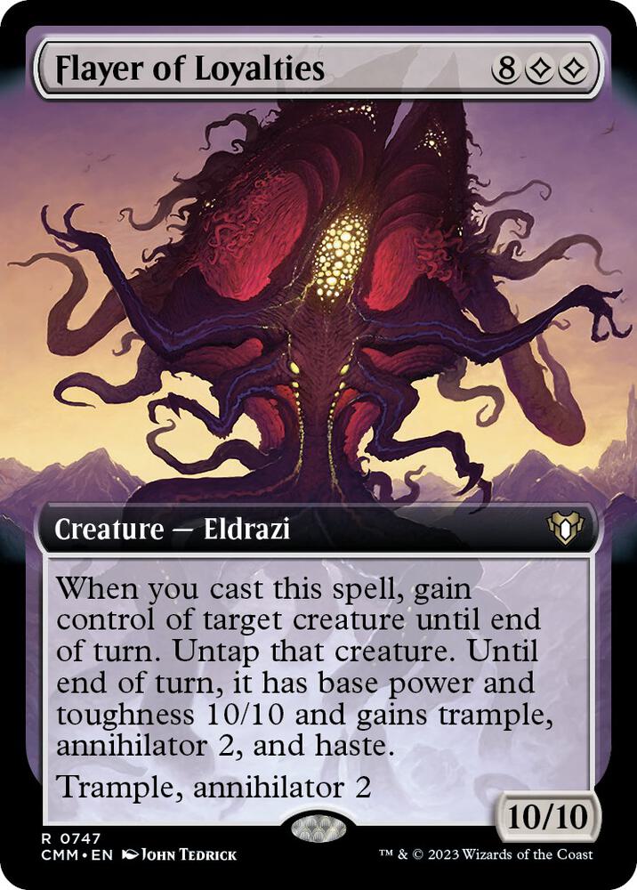 Flayer of Loyalties 747/451 (Commander Masters)  - Extended Art | Good Games Morley