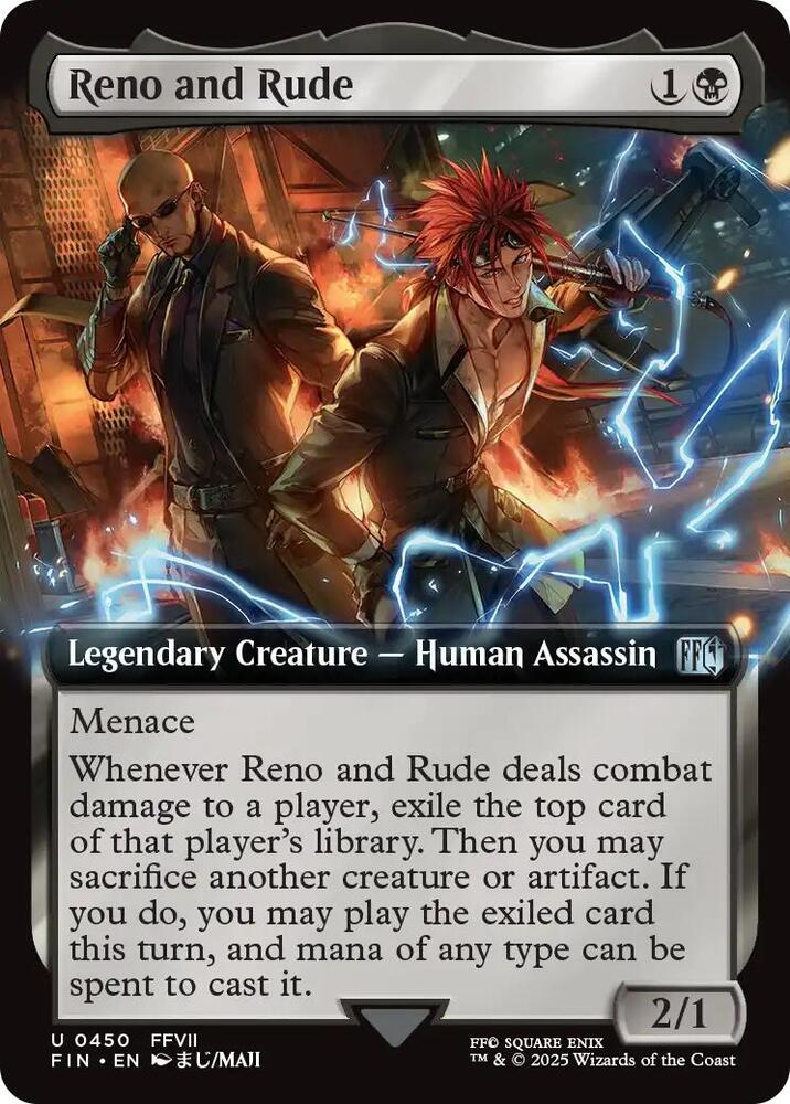 Reno and Rude  450/309 (FINAL FANTASY)  - Extended Art Foil | Good Games Morley