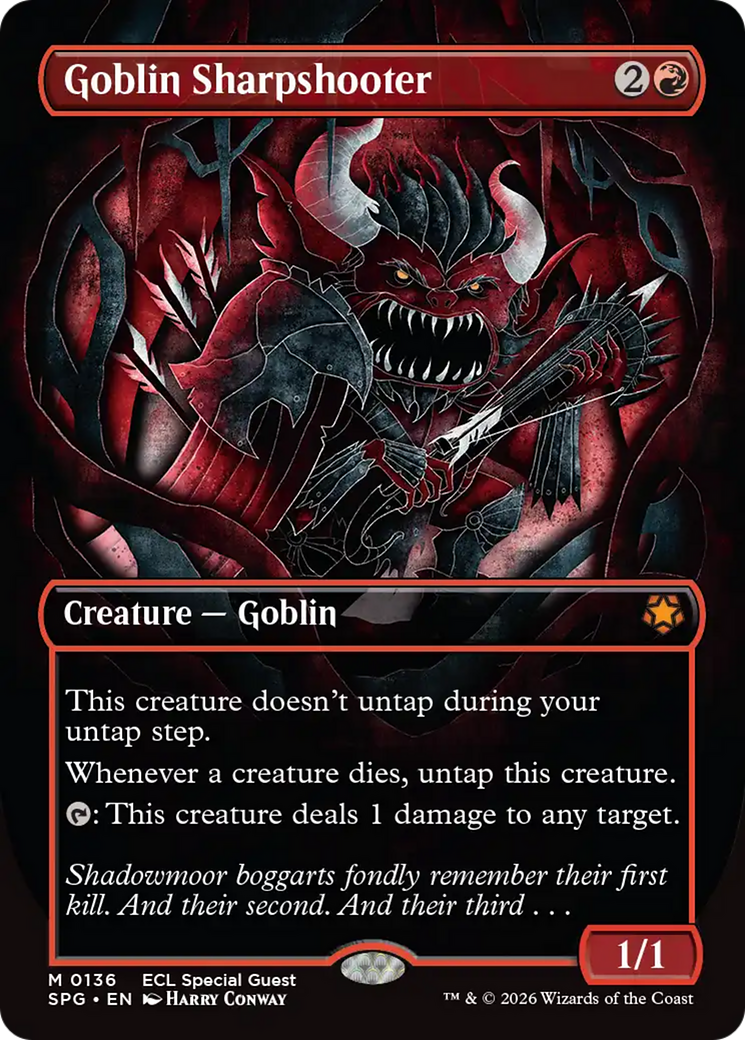 Goblin Sharpshooter (Borderless) [Lorwyn Eclipsed Special Guests] | Good Games Morley