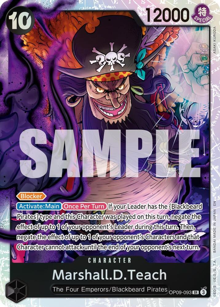 Marshall.D.Teach (Reprint) OP09-093 (Premium Booster -The Best- Vol. 2)  - Foil | Good Games Morley