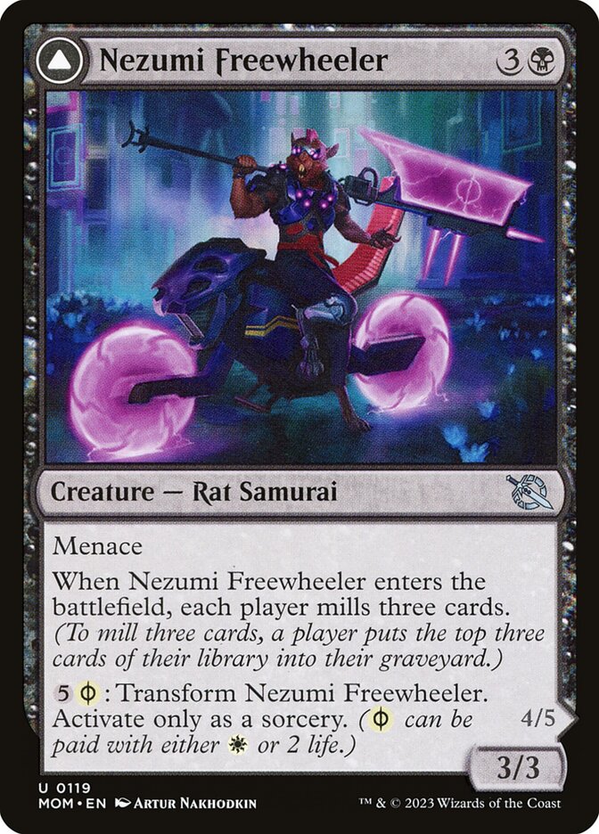 Nezumi Freewheeler // Hideous Fleshwheeler 119/291 (March of the Machine)  | Good Games Morley