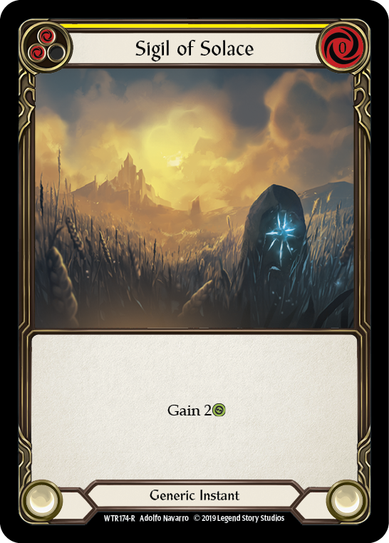 Sigil of Solace (Yellow) [WTR174-R] (Welcome to Rathe)  Alpha Print Normal | Good Games Morley