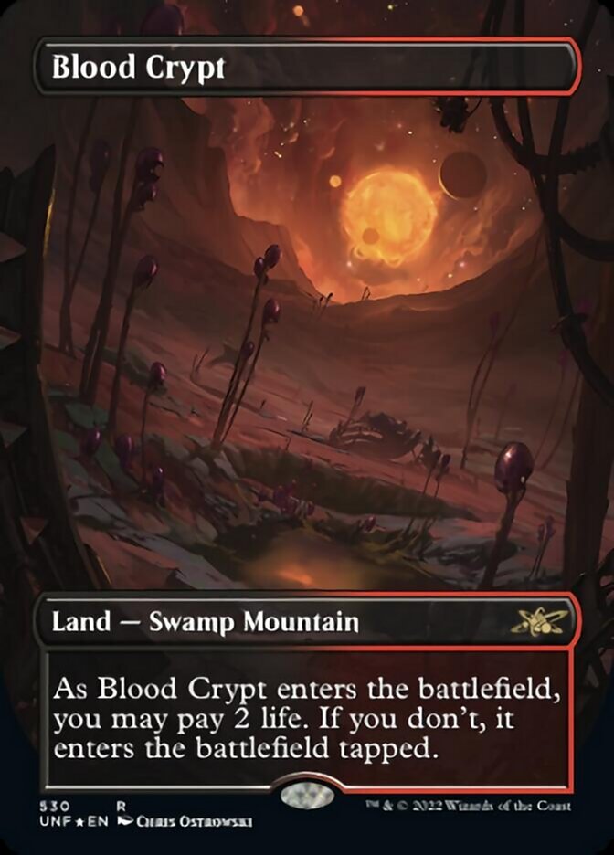 Blood Crypt (Borderless) (Galaxy Foil) [Unfinity] | Good Games Morley