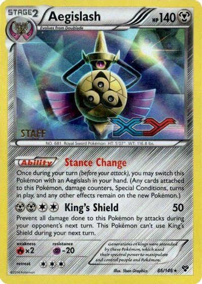Aegislash (86/146) (Staff Prerelease Promo) [XY: Black Star Promos] | Good Games Morley