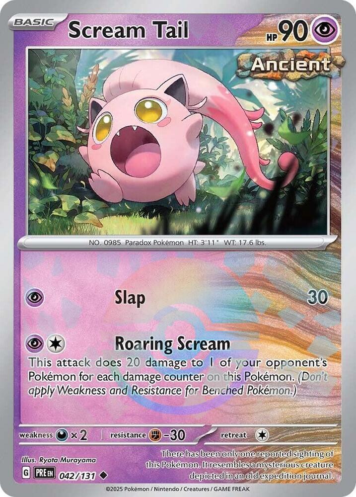 Scream Tail (042/131) (Poke Ball Pattern) [Scarlet & Violet: Prismatic Evolutions] | Good Games Morley
