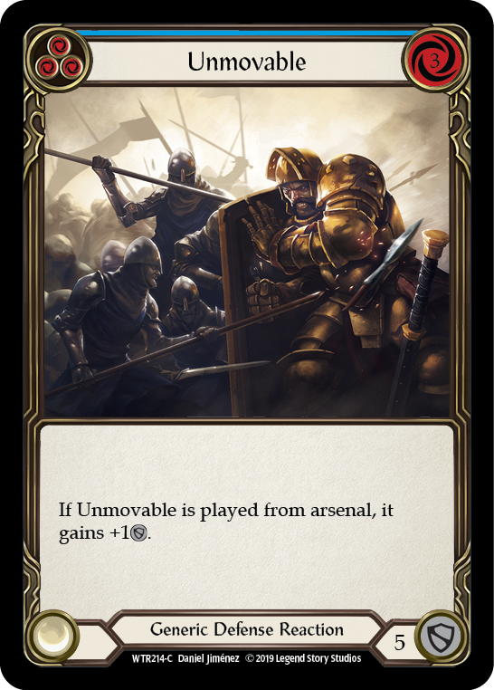 Unmovable (Blue) [WTR214-C] (Welcome to Rathe)  Alpha Print Rainbow Foil | Good Games Morley