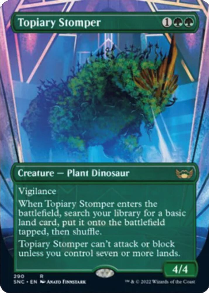 Topiary Stomper Borderless 290/281 (Streets of New Capenna)  - Foil | Good Games Morley
