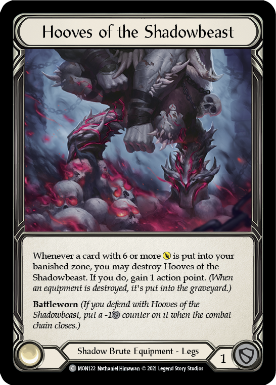 Hooves of the Shadowbeast [MON122-CF] (Monarch)  1st Edition Cold Foil | Good Games Morley