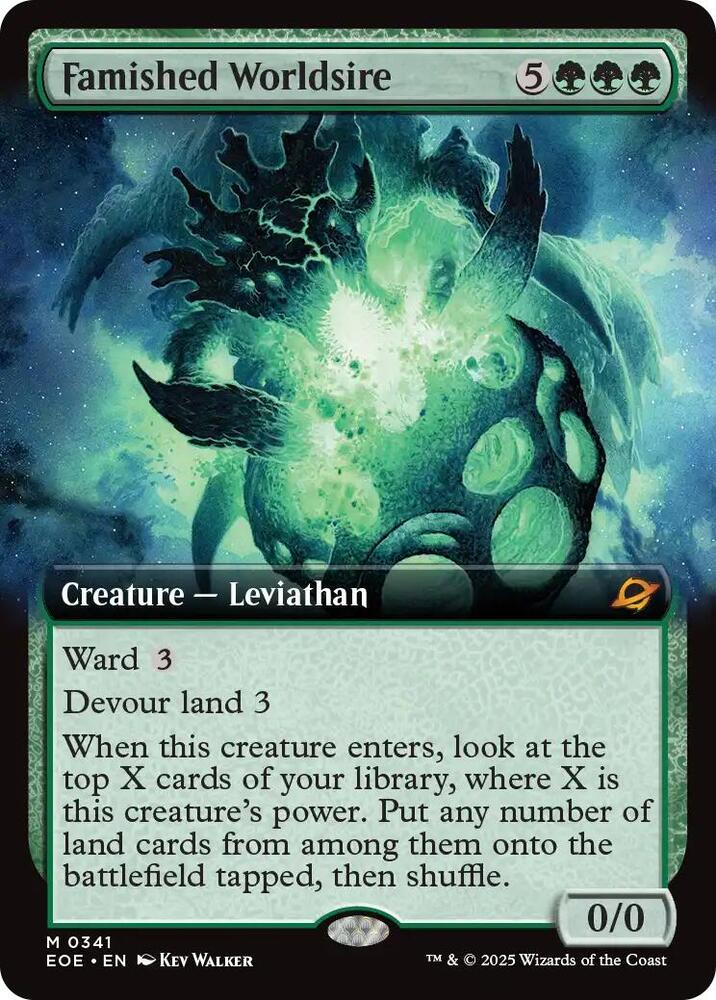 Famished Worldsire Extended Art 341 (Edge of Eternities)  - Extended Art Foil | Good Games Morley