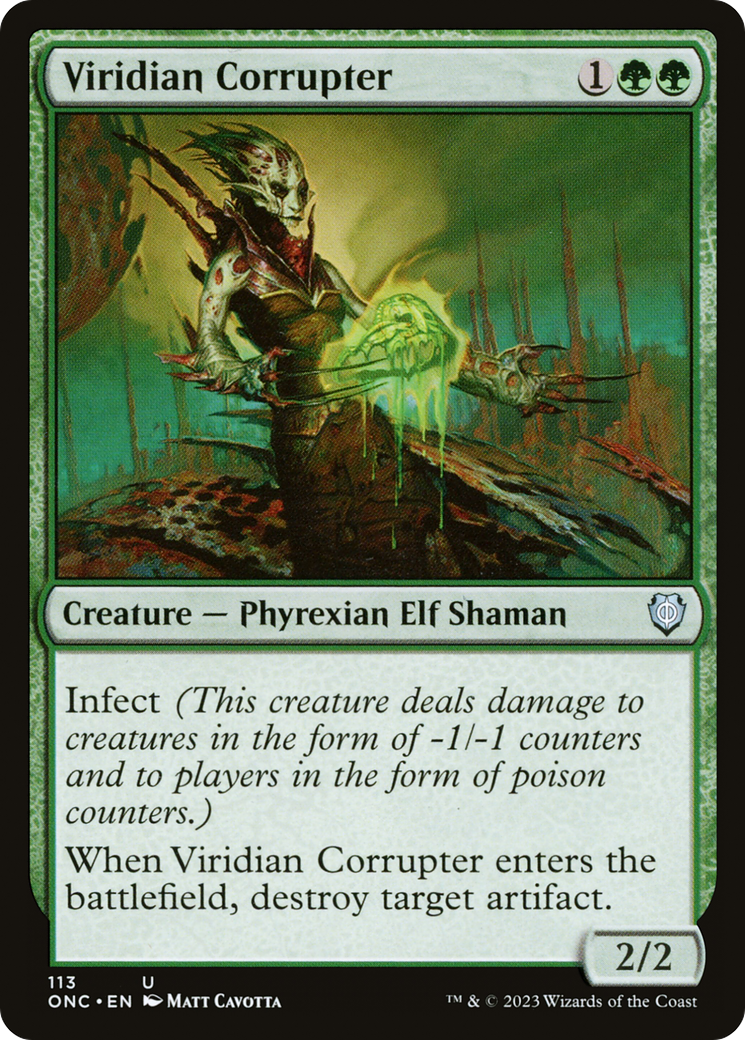 Viridian Corrupter [Phyrexia: All Will Be One Commander] | Good Games Morley