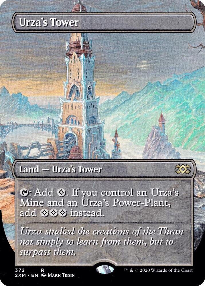 Urza's Tower 372/332 (Double Masters)  - Borderless Foil | Good Games Morley