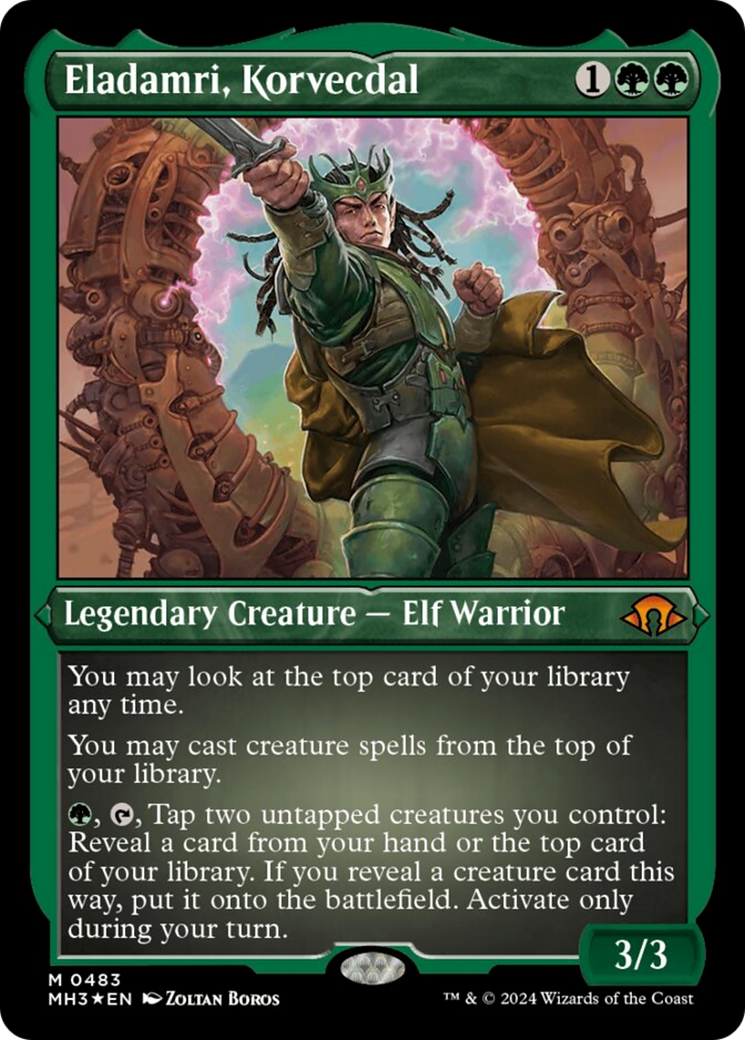Eladamri, Korvecdal (Foil Etched) [Modern Horizons 3] | Good Games Morley