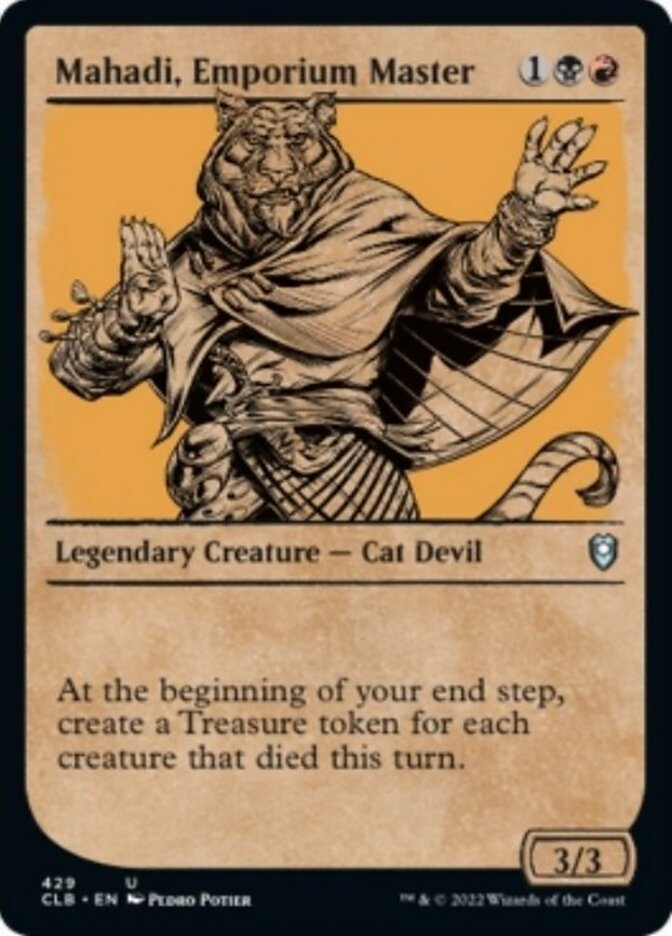 Mahadi, Emporium Master (Showcase) [Commander Legends: Battle for Baldur's Gate] | Good Games Morley