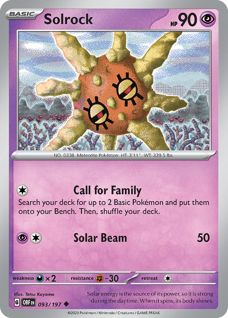 Solrock (093/197) [Scarlet & Violet: Obsidian Flames] | Good Games Morley