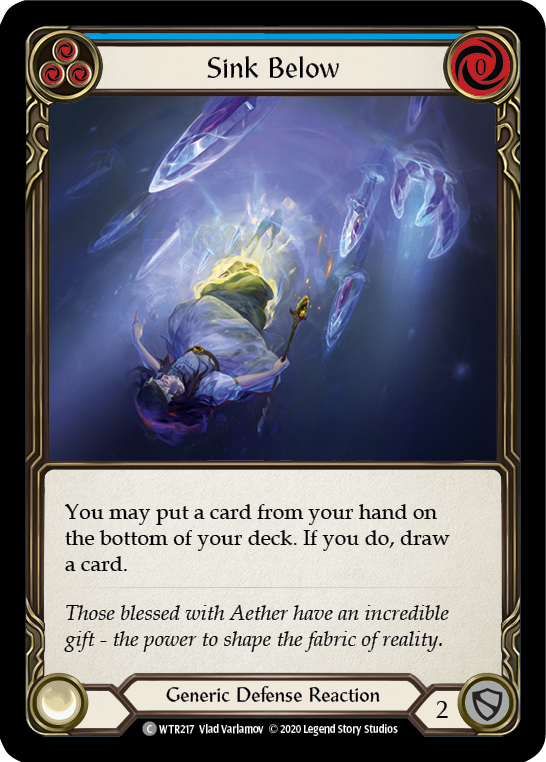 Sink Below (Blue) [U-WTR217] (Welcome to Rathe Unlimited)  Unlimited Rainbow Foil | Good Games Morley