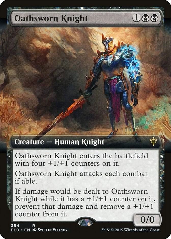 Oathsworn Knight 354/269 (Throne of Eldraine)  - Extended Art Foil | Good Games Morley