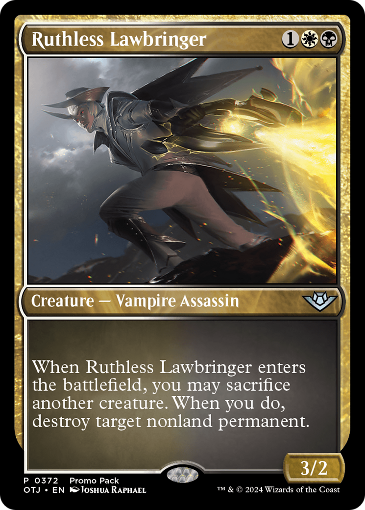 Ruthless Lawbringer (Promo Pack) [Outlaws of Thunder Junction Promos] | Good Games Morley