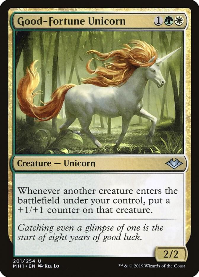 Good-Fortune Unicorn 201/254 (Modern Horizons)  - Foil | Good Games Morley