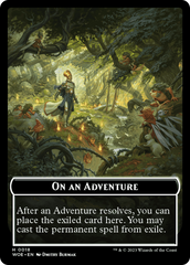 Wicked Role / Cursed Role // Emblem - On An Adventure Double-Sided Token [Wilds of Eldraine Tokens] | Good Games Morley