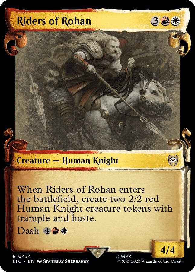 Riders of Rohan Showcase Scrolls 474 (Commander: The Lord of the Rings: Tales of Middle-earth)  - Showcase Scroll Foil | Good Games Morley