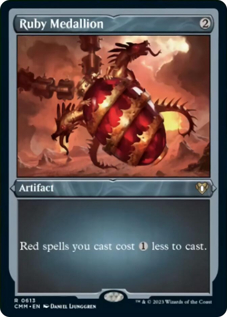 Ruby Medallion (Foil Etched) [Commander Masters] | Good Games Morley