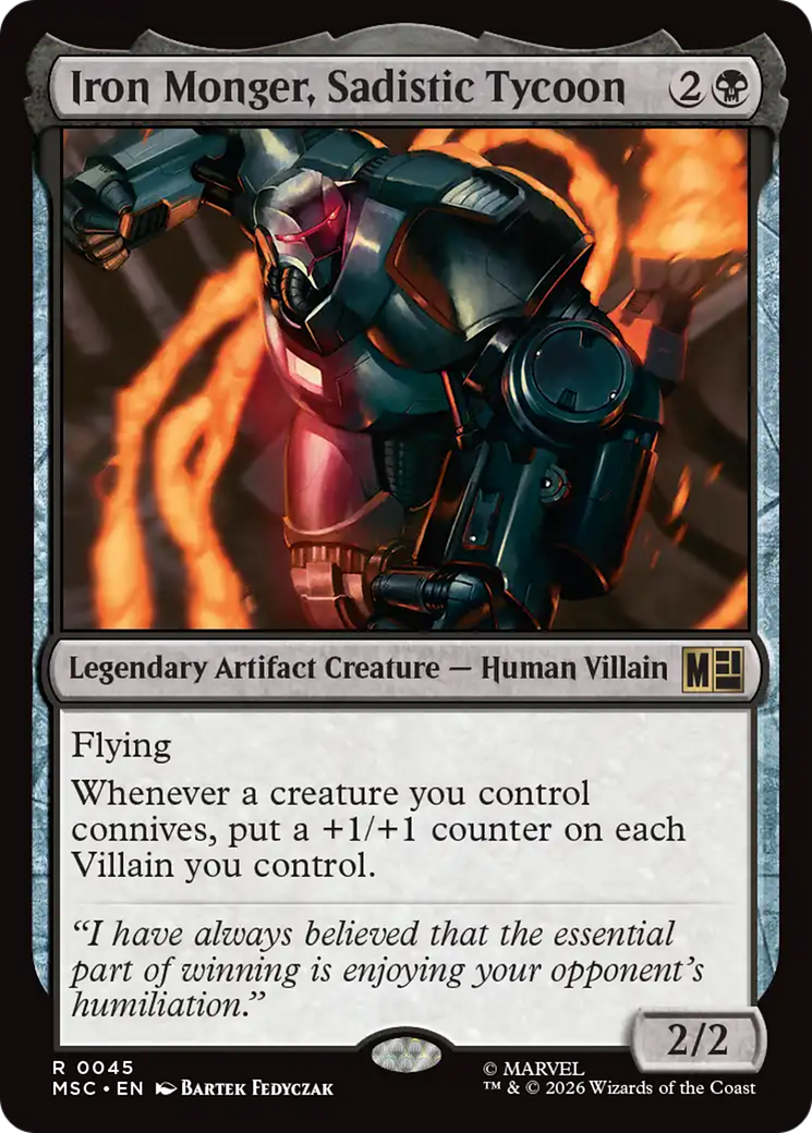 Iron Monger, Sadistic Tycoon (Surge Foil) [Marvel Super Heroes Commander] | Good Games Morley