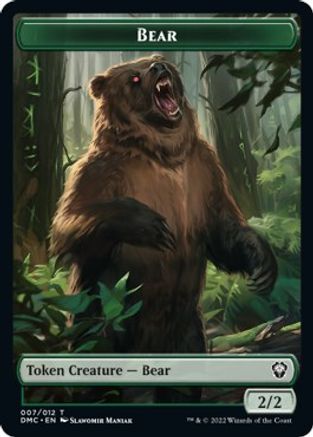 Kavu // Bear Double-Sided Token [Dominaria United Commander Tokens] | Good Games Morley