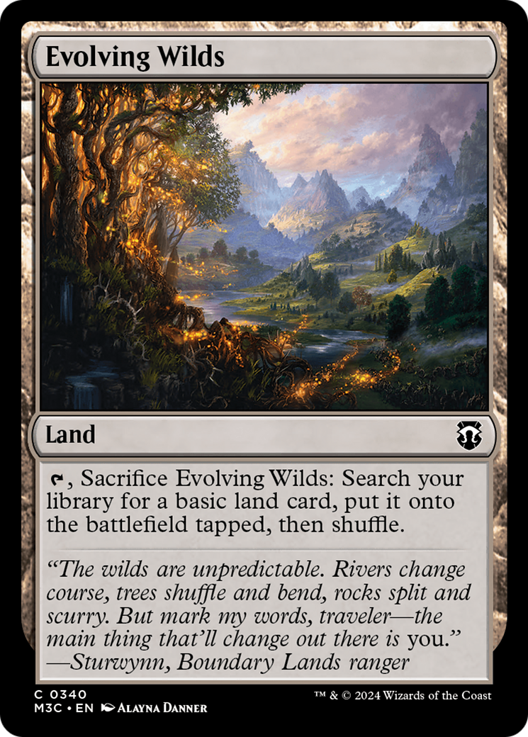 Evolving Wilds (Ripple Foil) [Modern Horizons 3 Commander] | Good Games Morley