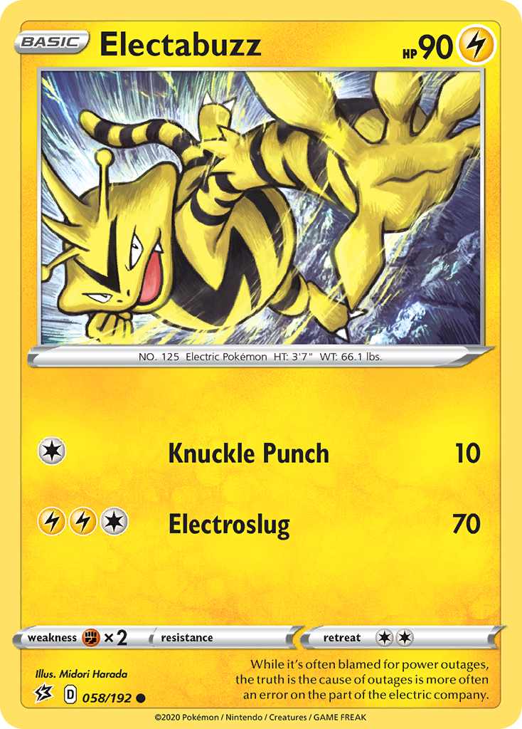 Electabuzz (058/192) [Sword & Shield: Rebel Clash] | Good Games Morley