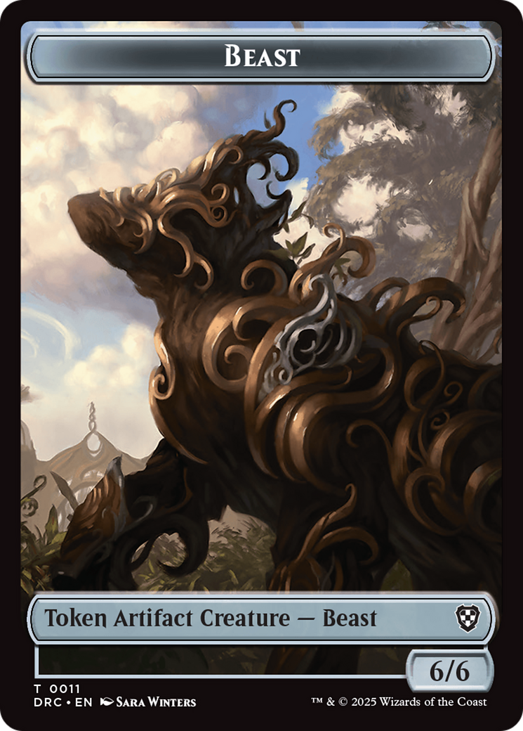 Construct // Beast (0011) Double-Sided Token [Aetherdrift Tokens] | Good Games Morley