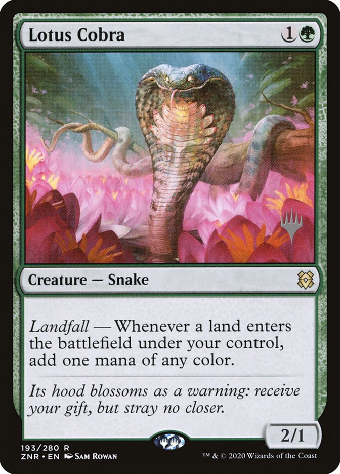Lotus Cobra (Promo Pack) [Zendikar Rising Promos] | Good Games Morley