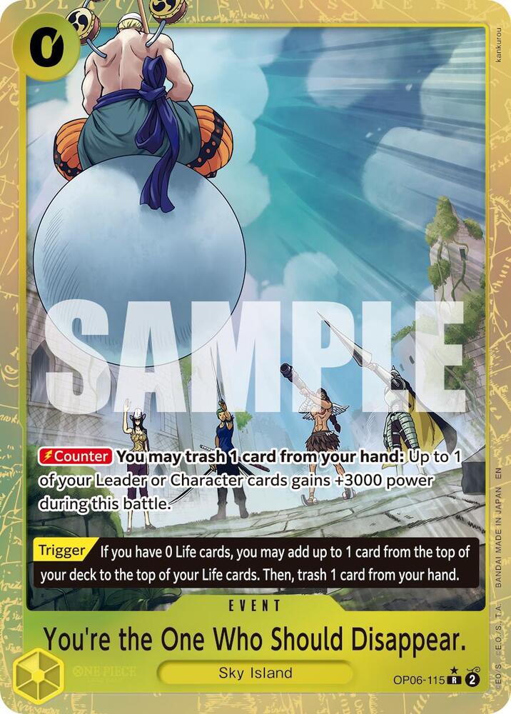 You're the One Who Should Disappear. OP06-115 (Premium Booster -The Best- Vol. 2)  - Alternate Art Foil | Good Games Morley