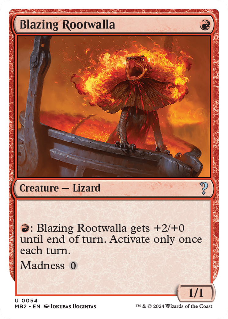 Blazing Rootwalla (White Border) [Mystery Booster 2] | Good Games Morley