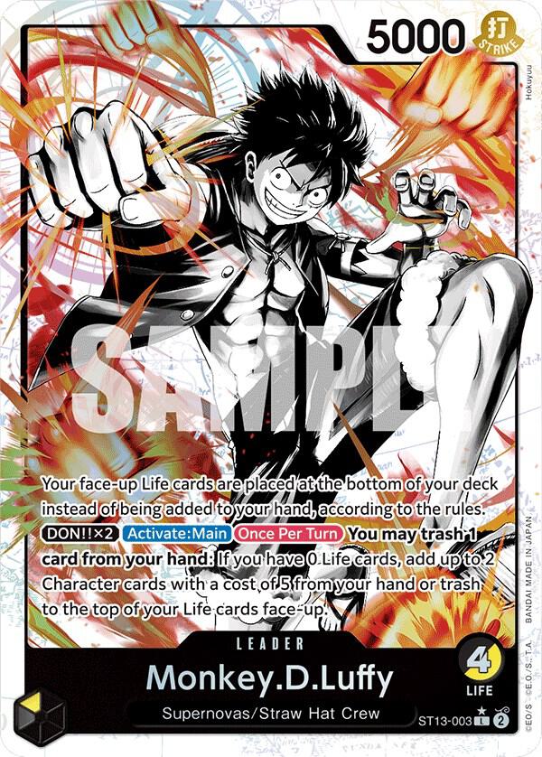 Monkey.D.Luffy ST13-003 (Ultra Deck: The Three Brothers)  - Parallel Foil | Good Games Morley