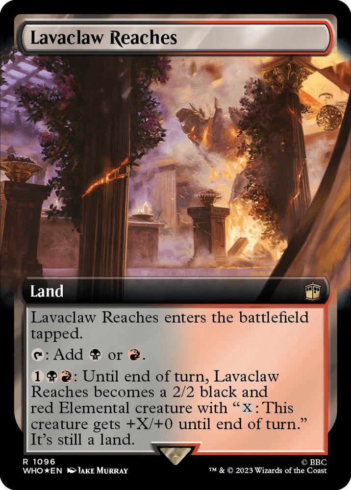 Lavaclaw Reaches 1096/331 (Universes Beyond: Doctor Who)  - Extended Art Surge Foil | Good Games Morley