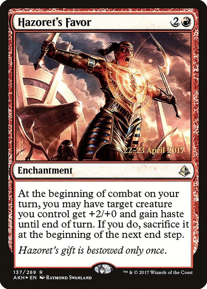 Hazoret's Favor [Amonkhet Prerelease Promos] | Good Games Morley
