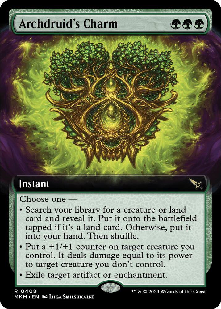 Archdruid's Charm 408/286 (Murders at Karlov Manor)  - Extended Art | Good Games Morley