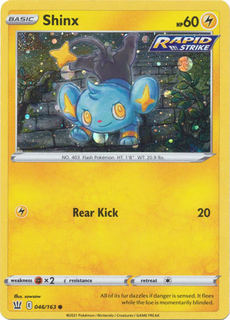Shinx (046/163) (Cosmos Holo) [Sword & Shield: Battle Styles] | Good Games Morley