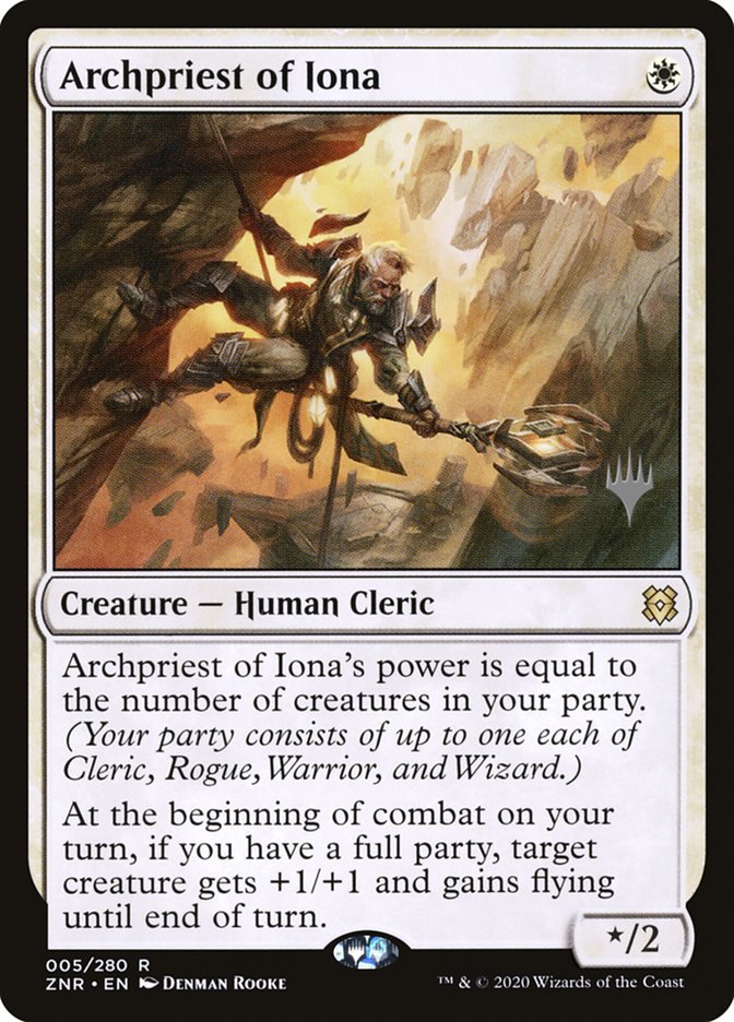Archpriest of Iona (Promo Pack) [Zendikar Rising Promos] | Good Games Morley